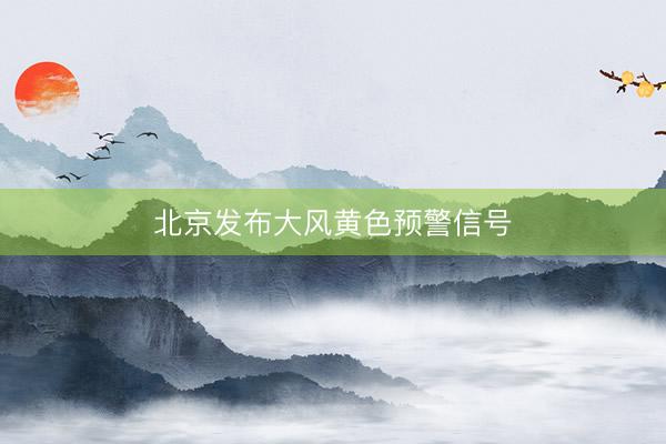 北京发布大风黄色预警信号