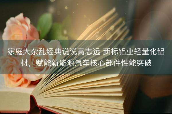 家庭大杂乱经典说说高志远 新标铝业轻量化铝材，赋能新能源汽车核心部件性能突破