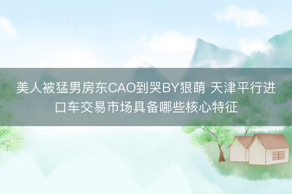 美人被猛男房东CAO到哭BY狠萌 天津平行进口车交易市场具备哪些核心特征