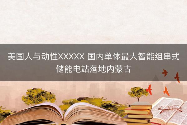 美国人与动性XXXXX 国内单体最大智能组串式储能电站落地内蒙古