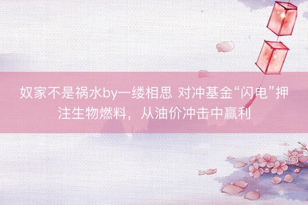 奴家不是祸水by一缕相思 对冲基金“闪电”押注生物燃料，从油价冲击中赢利