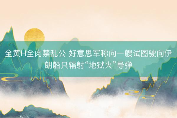 全黄H全肉禁乱公 好意思军称向一艘试图驶向伊朗船只辐射“地狱火”导弹