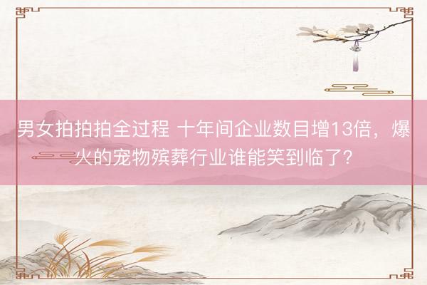 男女拍拍拍全过程 十年间企业数目增13倍，爆火的宠物殡葬行业谁能笑到临了？
