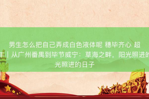 男生怎么把自己弄成白色液体呢 穗毕齐心 超卓十年｜从广州番禺到毕节威宁：草海之畔，阳光照进的日子