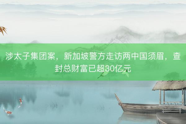 涉太子集团案，新加坡警方走访两中国须眉，查封总财富已超30亿元